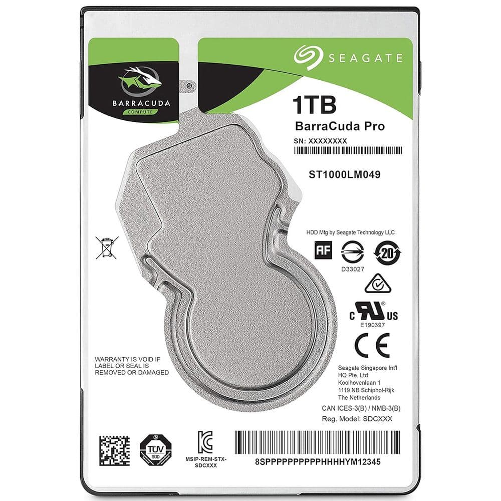 Жесткий диск Seagate BarraCuda Pro ST1000LM049 1TB 2.5" SATA 6Gb/s,7200rpm,128MB, Bulk
