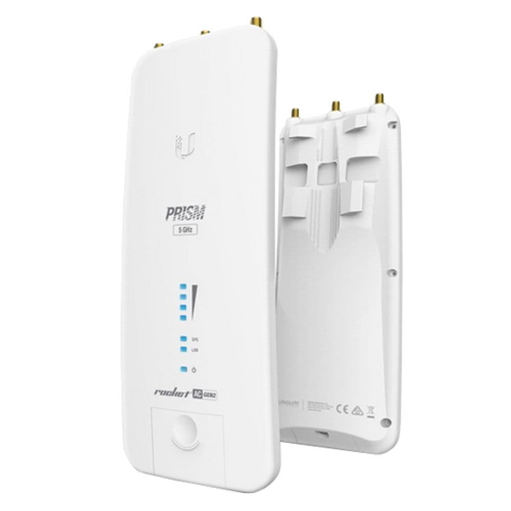 Точка доступа Wi-Fi Ubiquiti Rocket 5AC PRISM Gen2 |RP-5AC-Gen2| Ubiquiti точка доступа 5 ГГц, PtMP/PtP, airMAX ac, 2x RP-SMA, |RP-5AC-Gen2| фильтры airPrism, GPS Sync