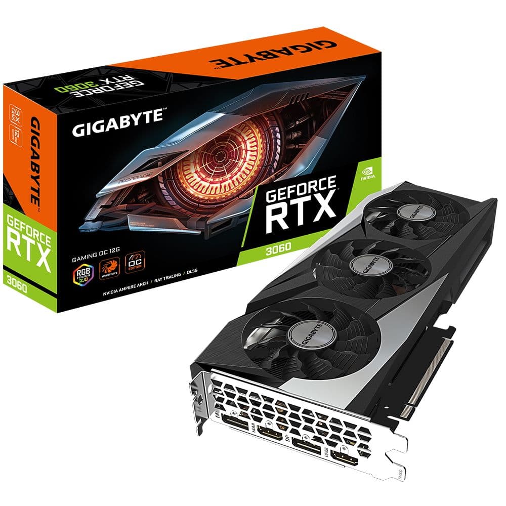 Видеокарта Gigabyte RTX3060 GAMING OC 2.0 12GB GDDR6 192bit 2xHDMI 2xDP 3FAN LHR RTL