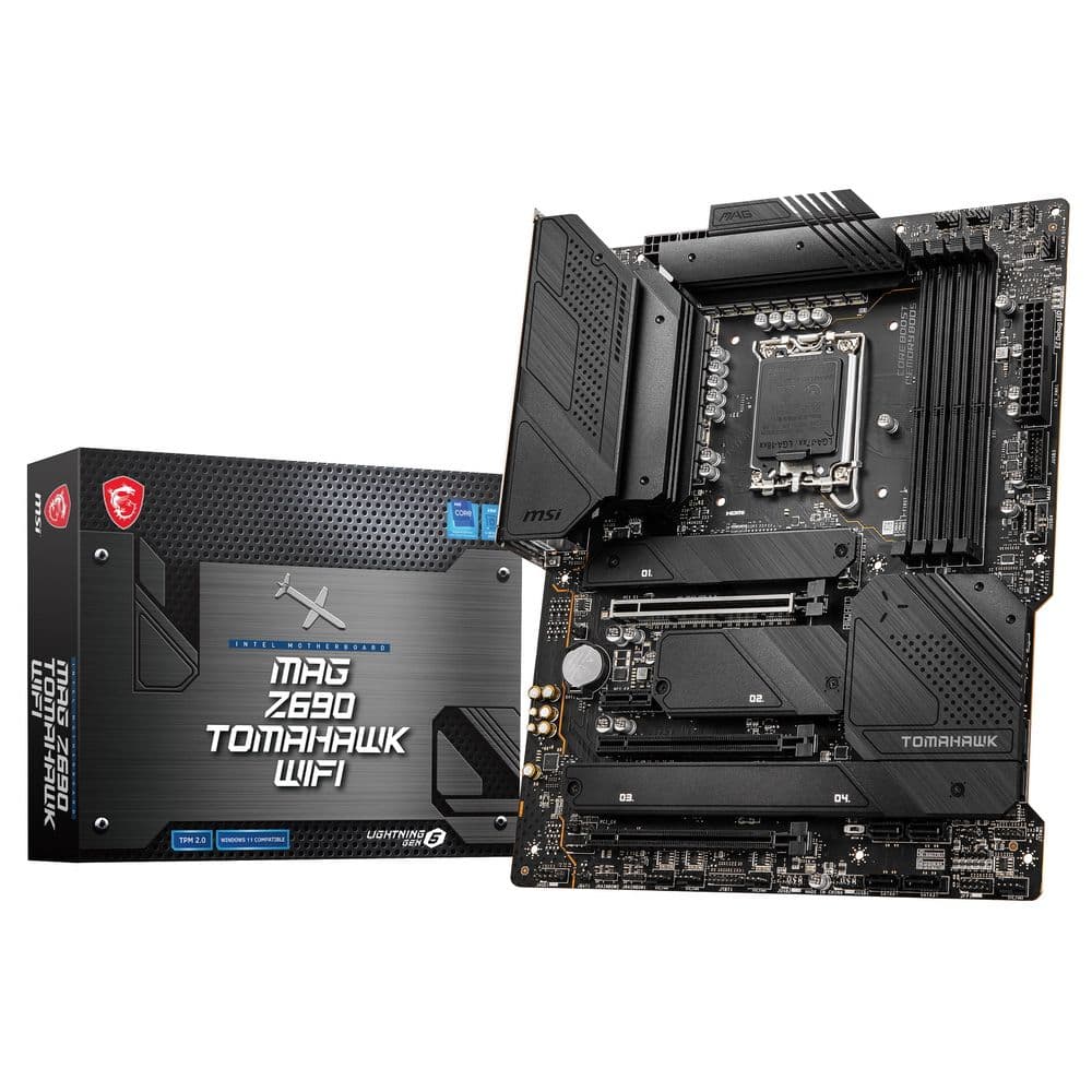 Материнская плата MSI Bad Pack MAG Z690 TOMAHAWK WIFI MS-7D32\MAG Z690 TOMAHAWK WIFI\601-7D32-04S,30\801-7A94-104\STD MAG Z690 TOMAHAWK WIFI, Z690, LGA1700, 4DDR5, 3PCIEx16,1PCIEx1,4M.2,6SATA3,1USB3.2 Gen2X\, (911-7D32-08S)