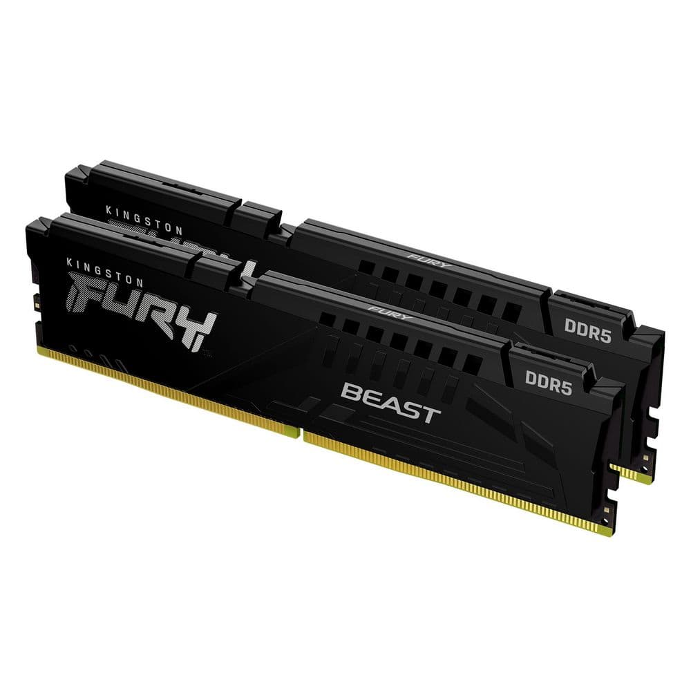 Модуль памяти Kingston 16GBDDR5 5200 DIMM FURY Beast Black XMP Gaming Memory KF552C40BBK2-16 Non-ECC, CL40, 1.25V, (Kit of 2) 1RX16 40-40-40 288-pin 16Gbit, RTL
