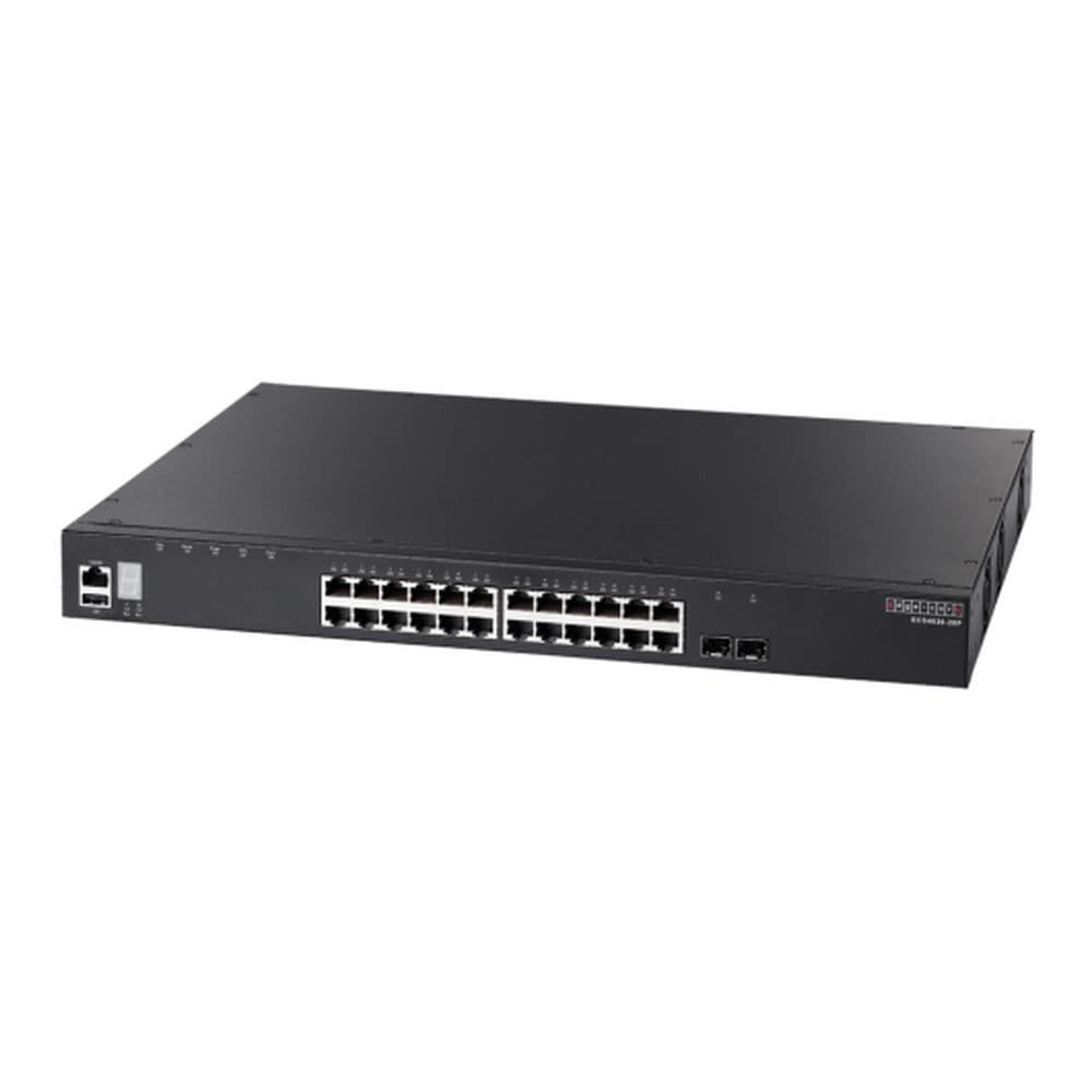 Коммутатор Edge-corE Bad Pack ECS4620-28P Edge-corE 24 x GE + 2 x 10G SFP+ ports + 1 x expansion slot (for dual 10G SFP+ ports) L3 Stackable Switch, w/ 1 x RJ45 console port, 1 x USB type A storage port, RPU connector, Stack up to 4 units,PoE Budget max. 410W