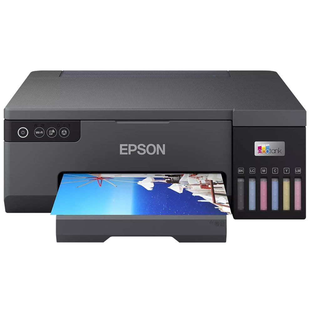 Принтер струйный Epson EcoTank L8050, A4, цветная печать, 8 стр/мин, 5760x1440 dpi, USB/WiFi/СНПЧ, чёрный корпус (C11CK37402 / C11CK37504)