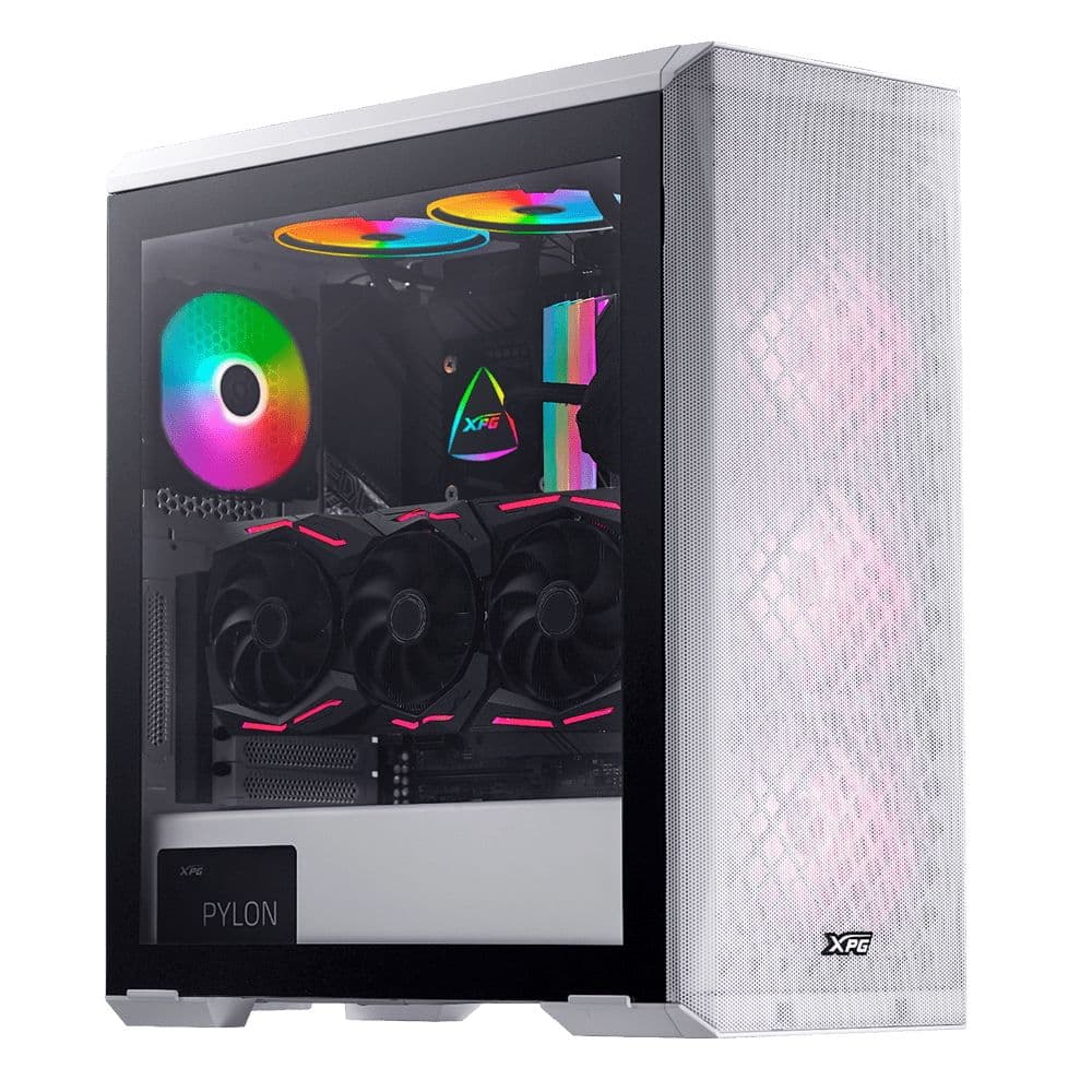 Корпус для ПК XPG Bad Pack DEFENDER WHITE (DEFENDER-WHCWW) (Midi-Tower, белый, TG, 120mm fan*3)