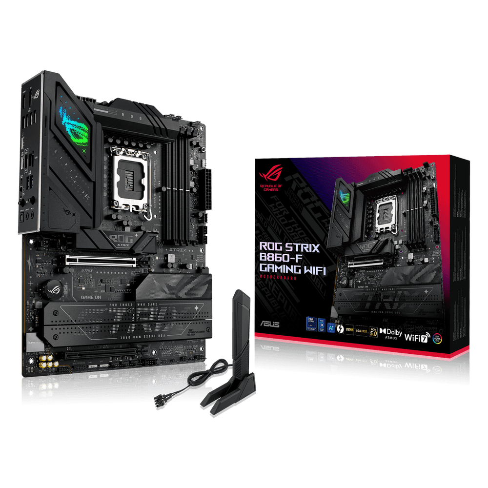 Материнская плата ASUS ROG STRIX B860-F GAMING WIFI LGA1851 ATX 4xDDR5 2xPCIEx16 4xM.2 Thunderbolt USB-C DP HDMI 2.5GLAN Wi-Fi 7