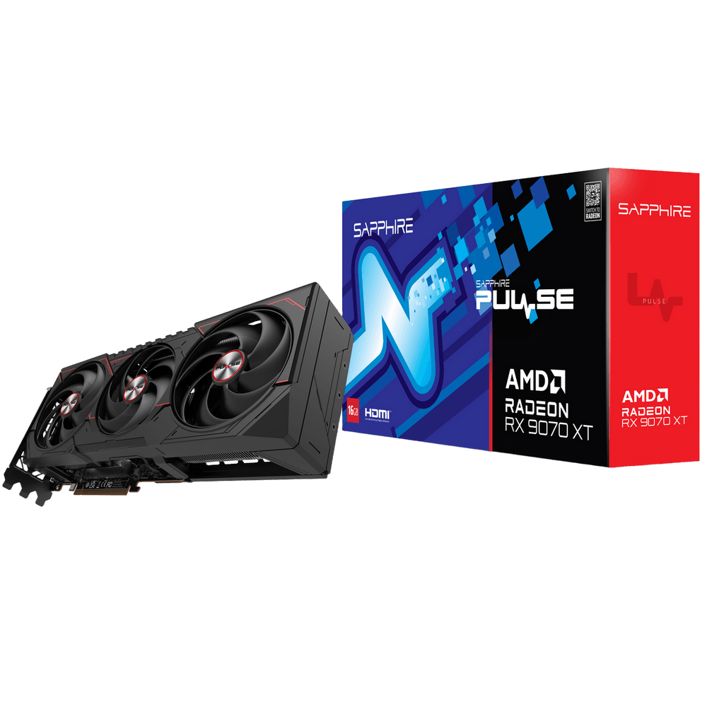 Видеокарта Sapphire RX9070XT PULSE 16GB GDDR6 256bit 2xDP 2xHDMI 3FAN RTL