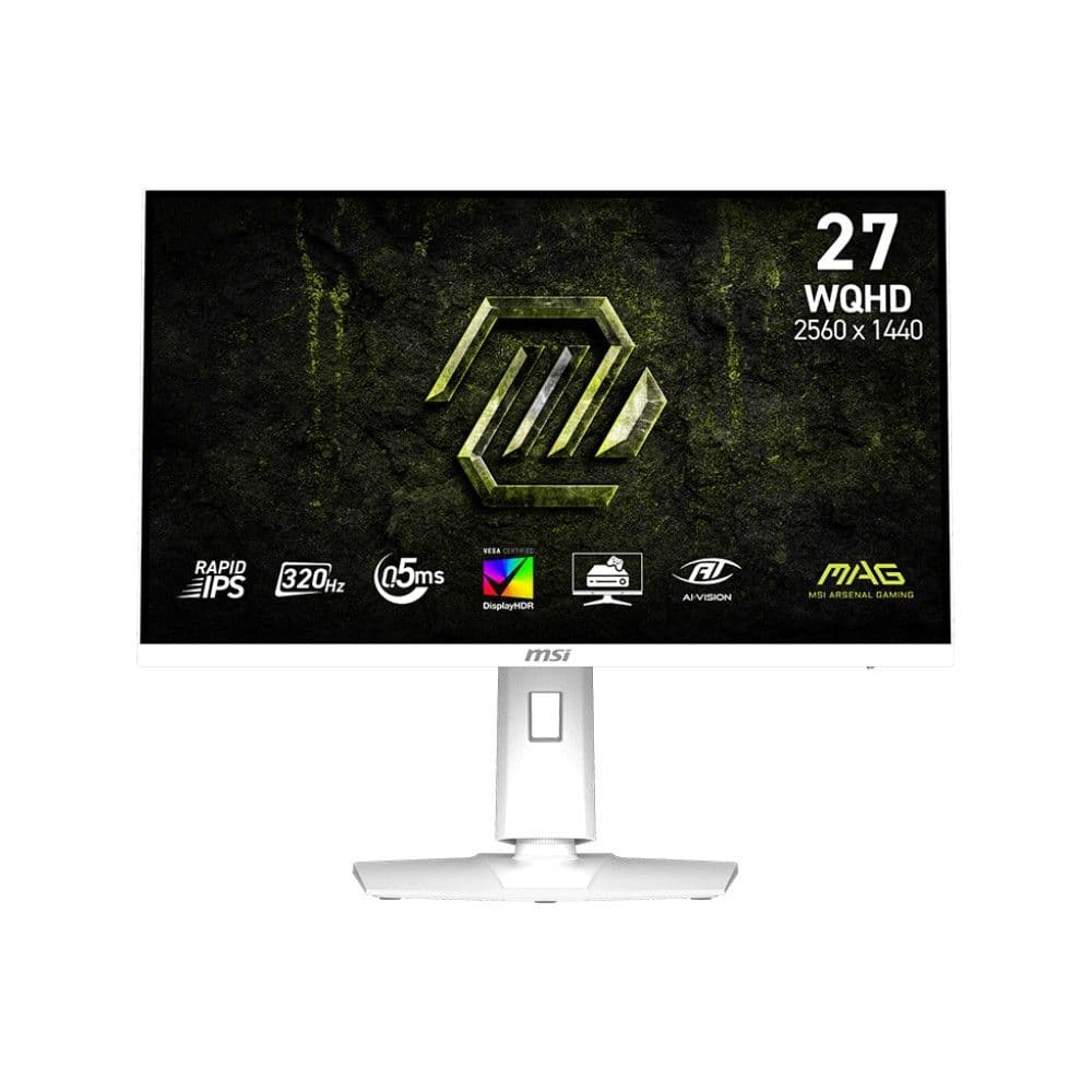 Монитор 27" MSI MAG 274QRFW X32 Rapid IPS, 2560x1440, 320Hz, 0,5ms, 400сd/m, 1000:1, HDR10 | 2xHDMI(2.1), DP(1.4a) | HAS, Pivot, Swivel, InPSU, Vesa 100, White