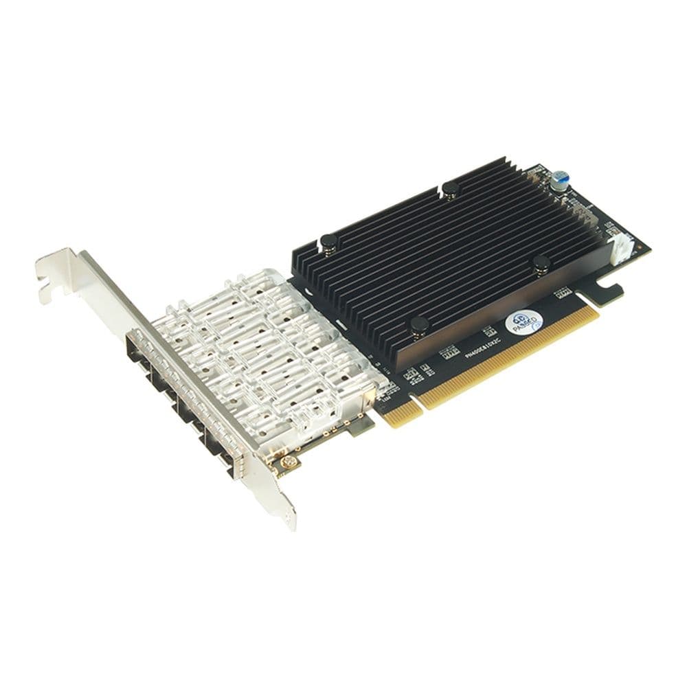 Сетевой адаптер STLab N-750 4x25GbE, PCIe 4.0 x16, SFP28, Intel E810-CAM1, Network Adapter