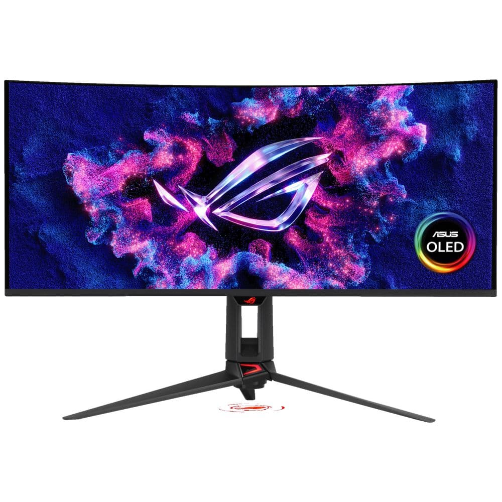 Монитор 34" ASUS PG34WCDN Curved QD-OLED, 3440x1440, 360Hz, 0,03ms, 1300сd/m, 1500000:1, HDR10 | 2xHDMI(2.1), DP(2.1), Type-C(PD-90W), 3xUSB3.2 | HAS, Swivel, ExPSU, Vesa 100, Black