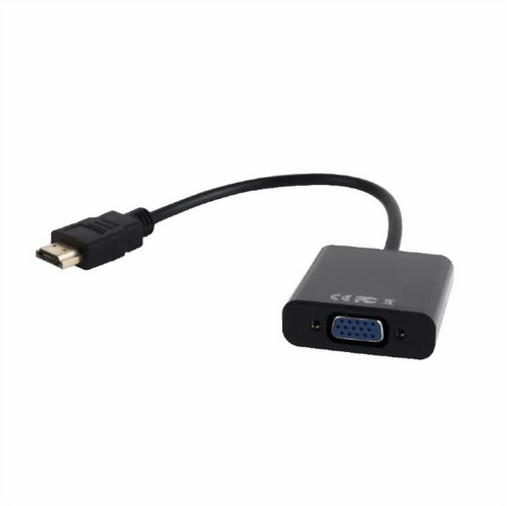 Переходник Cablexpert HDMI-VGA A-HDMI-VGA-03, 19M/15F, длина 15см, Jack3.5 аудиовыход
