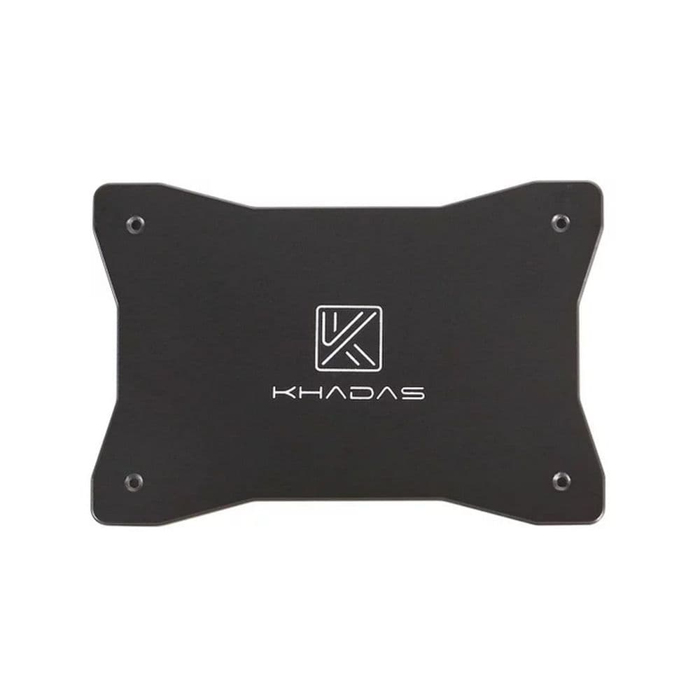 Аксессуары Khadas Heavy Metal Plate For DIY Case, with Khadas LOGO, Black, CNC Carving, KCS-MP-001