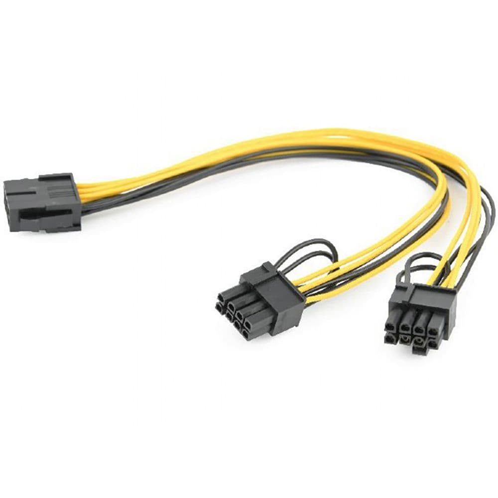 Кабель питания Cablexpert CC-PSU-85 PCI-Express 6-пин на 6+2 пин x 2 шт., 0.3 м