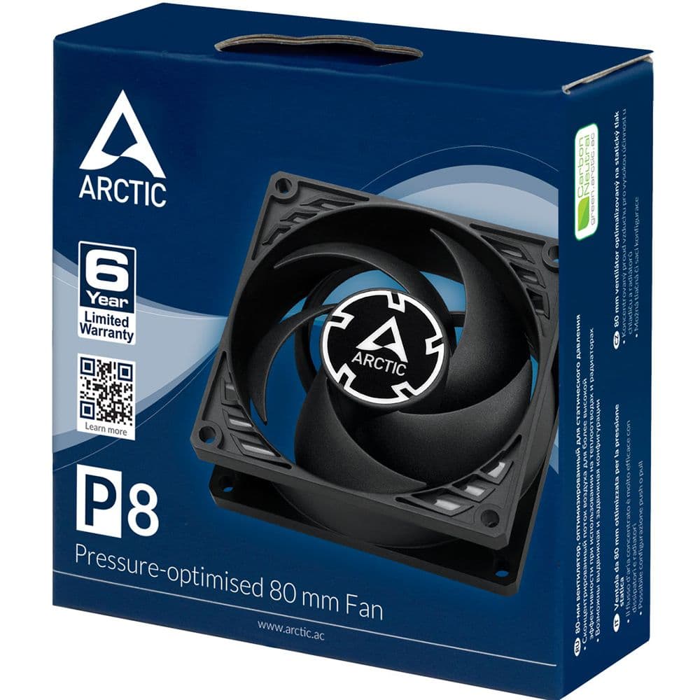 Вентилятор корпусной ARCTIC Cooling P8 (Black/Black) - retail (ACFAN00147A)