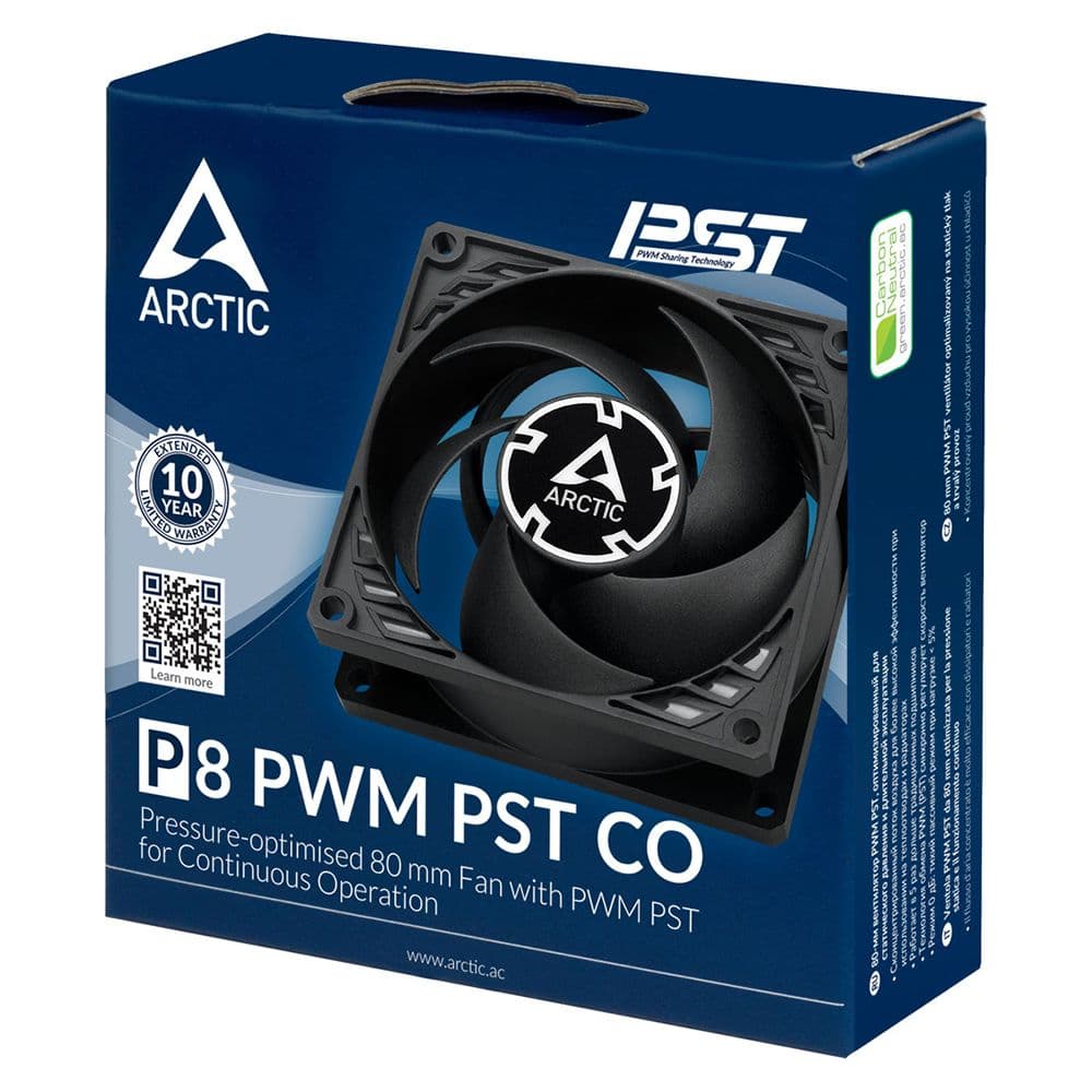Вентилятор Arctic Cooling для корпуса P8 PWM PST CO black/black (ACFAN00151A)