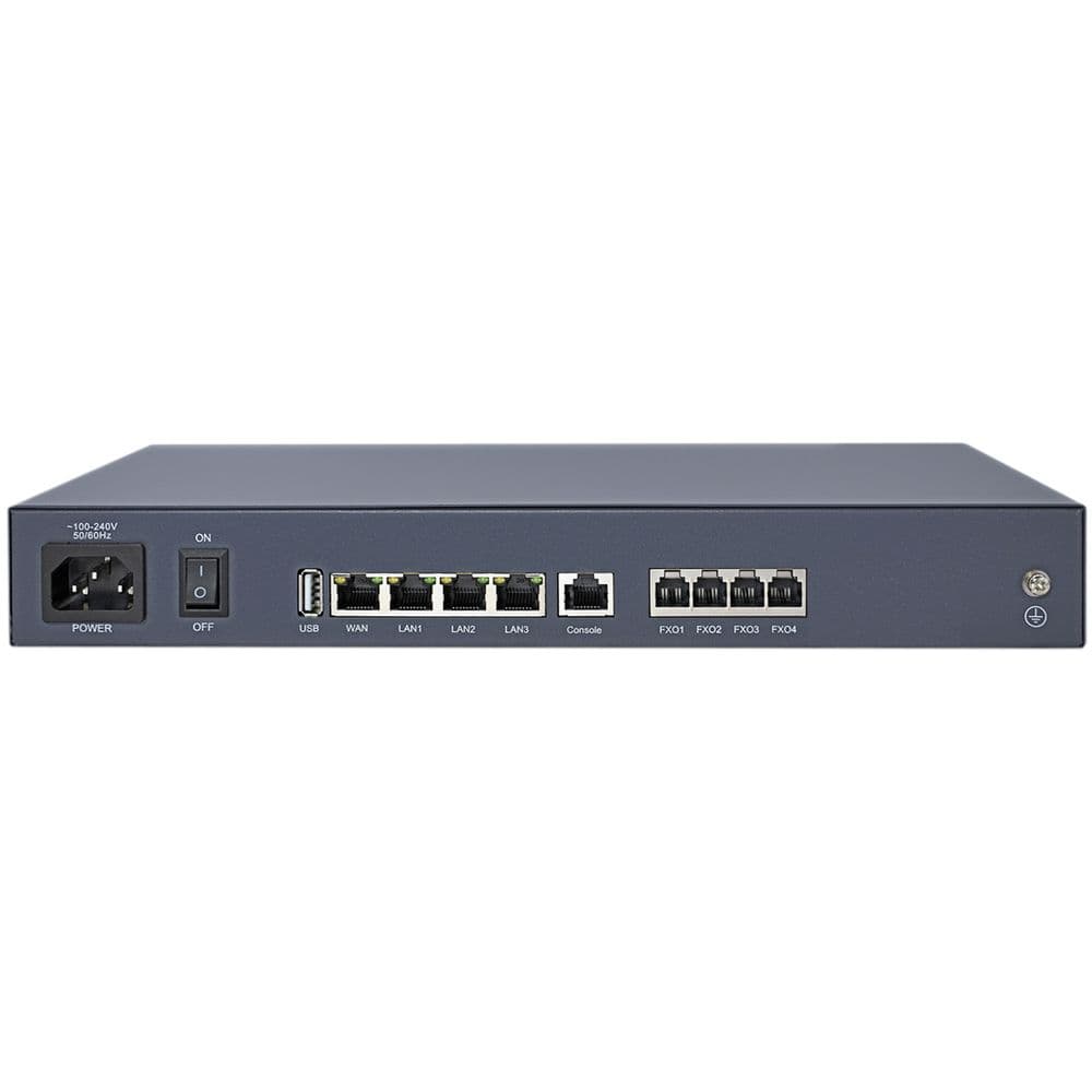 Телефонная станция (УПАТС) 3Com W&T-NS100 порты: 1*WAN,3*LAN*1000Mb/s, 4FXO, USB2.0, консольный порт 1*RJ45 До 100SIP-пользователей, 100SIP-транков.