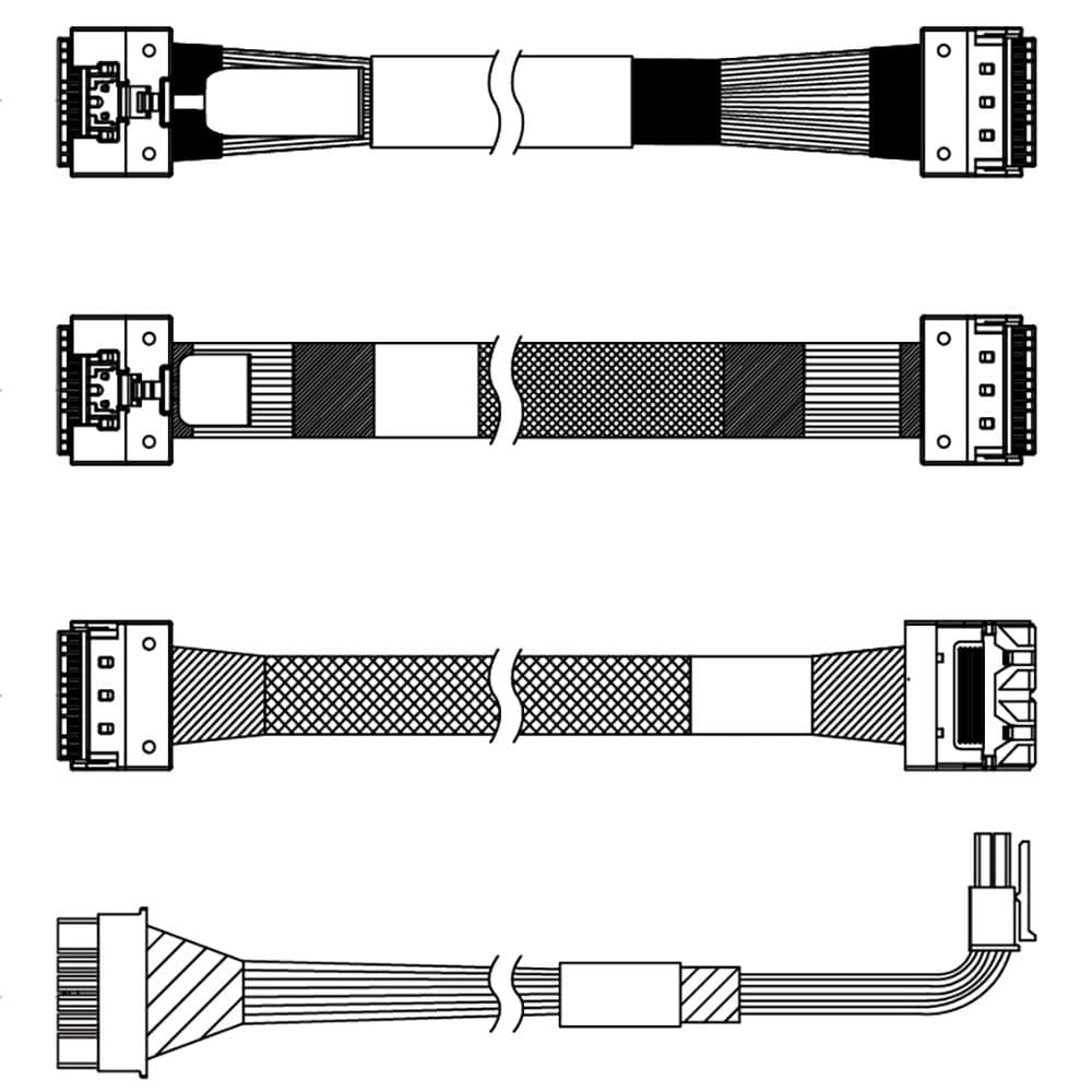 Комплектующие корпусов Lenovo ThinkSystem SR650 V3 2.5" Chassis Front BP3 SAS/SATA Cable Kit