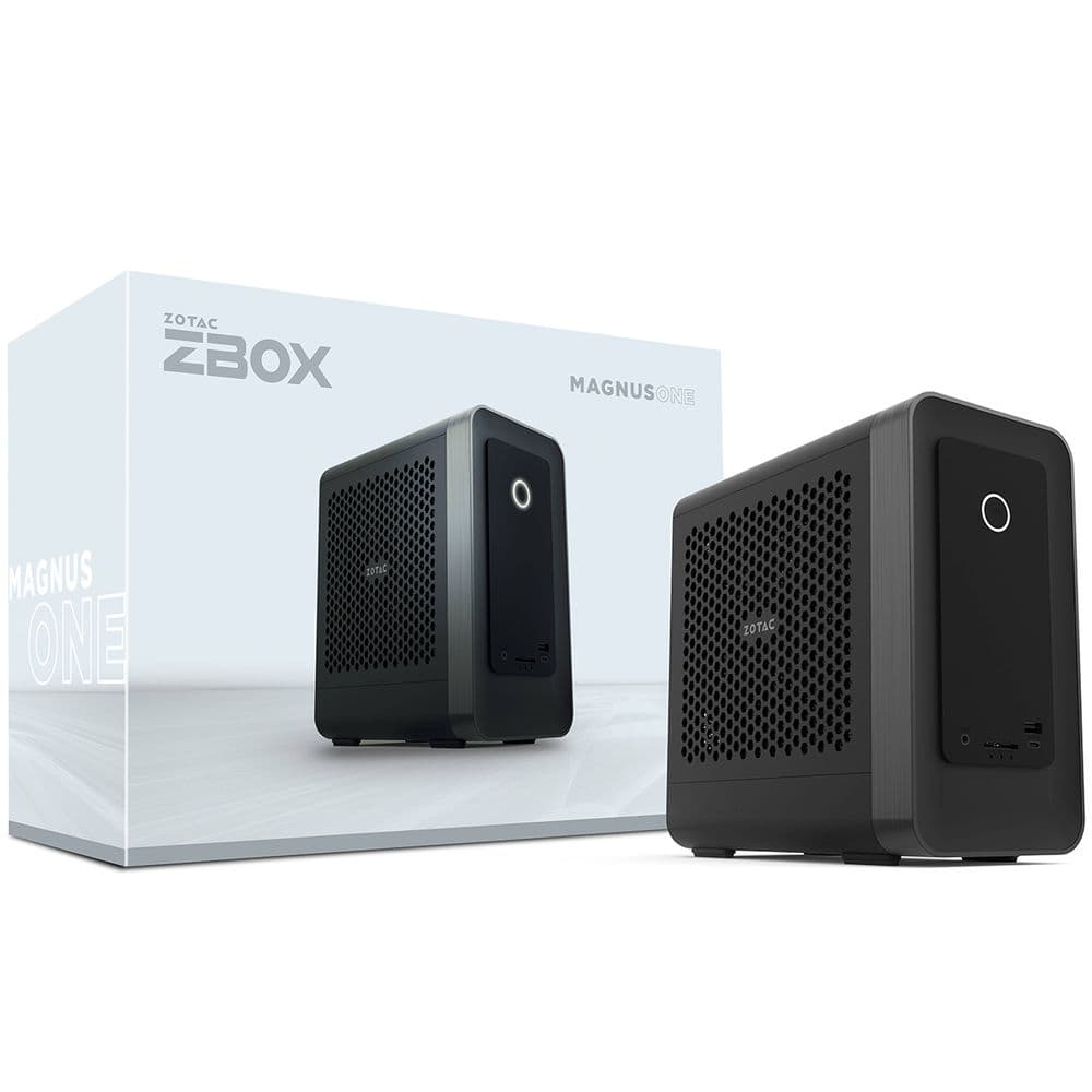 Платформа системного блока с ЦПУ Zotac MAGNUS ONE EU275070C NVIDIA RTX5070 12GB, Intel Core Ultra 7 265, 1x16GB DDR5, 1TB SSD, 1x2.5" SATAIII drive bay, 1xThunderbolt 4, 1xType-C 4xUSB3.2, 3xUSB3.0, 3xDP, 2xHDMI, 5GbLAN 1GbLAN, WIFI7, BT, Win11, EU PLUG