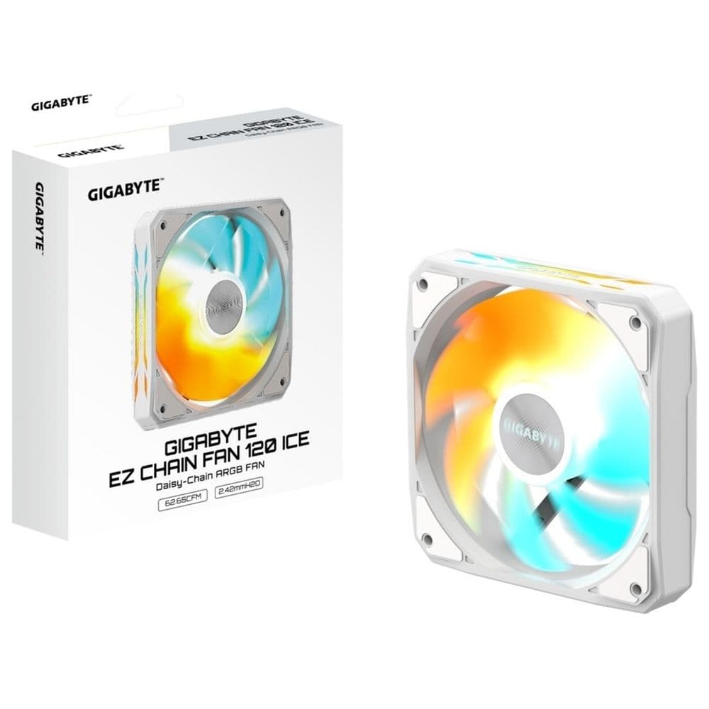 Вентилятор в корпус GIGABYTE GP-GBT EZFAN1201 ICE 1X120mm ARGB FAN. PWM, 3 Pin