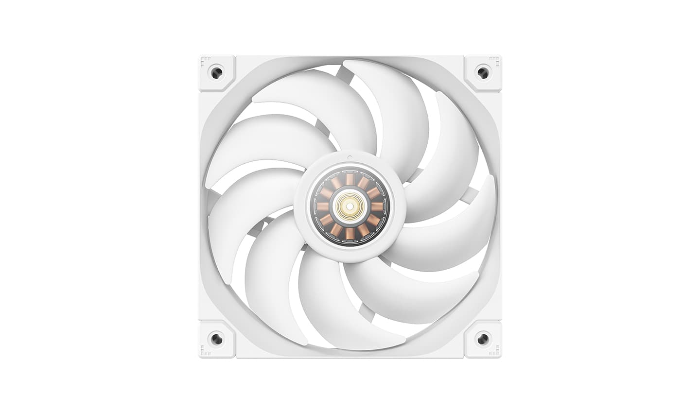 Вентилятор DEEPCOOL FT12 WH 120x120x25мм (48шт./кор, PWM, White LED, белый, 500-2150об/мин) Color BOX