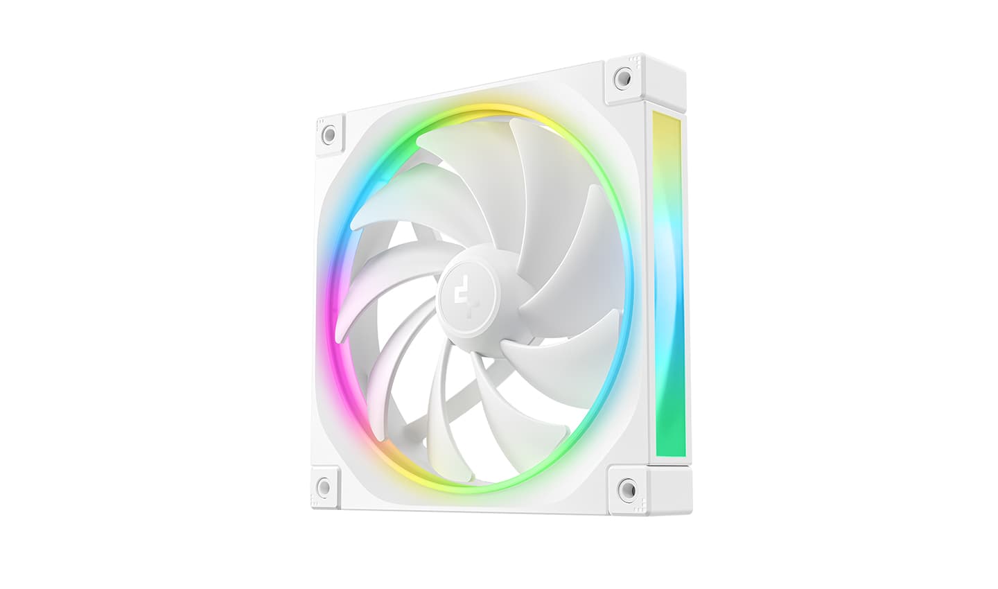 Вентилятор DEEPCOOL FL14 WH 140x140x25мм (32шт./кор, PWM, ARGB, белый, 500-1700об/мин) Color BOX