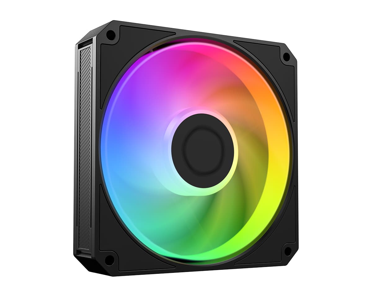 Вентилятор ID-COOLING AM-120-ARGB-K 120x120x25мм (60шт./кор, PWM, резиновые углы, черный, 0-2500об/мин, супертихий) BOX