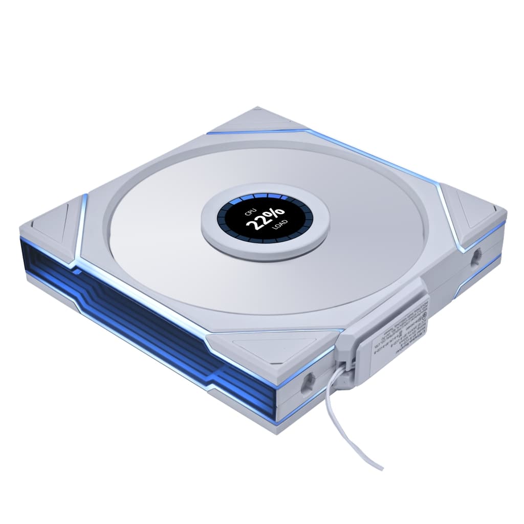 Вентилятор Lian Li UNI FAN TL WIRELESS LCD 140 Reverse Blade / 14RTLLCD1W1W WHITE / 140x140x28мм (PWM, ARGB, 1600 об/мин (Max.), 29,4dBa) / G99.14RTLLCD1W1W.R0