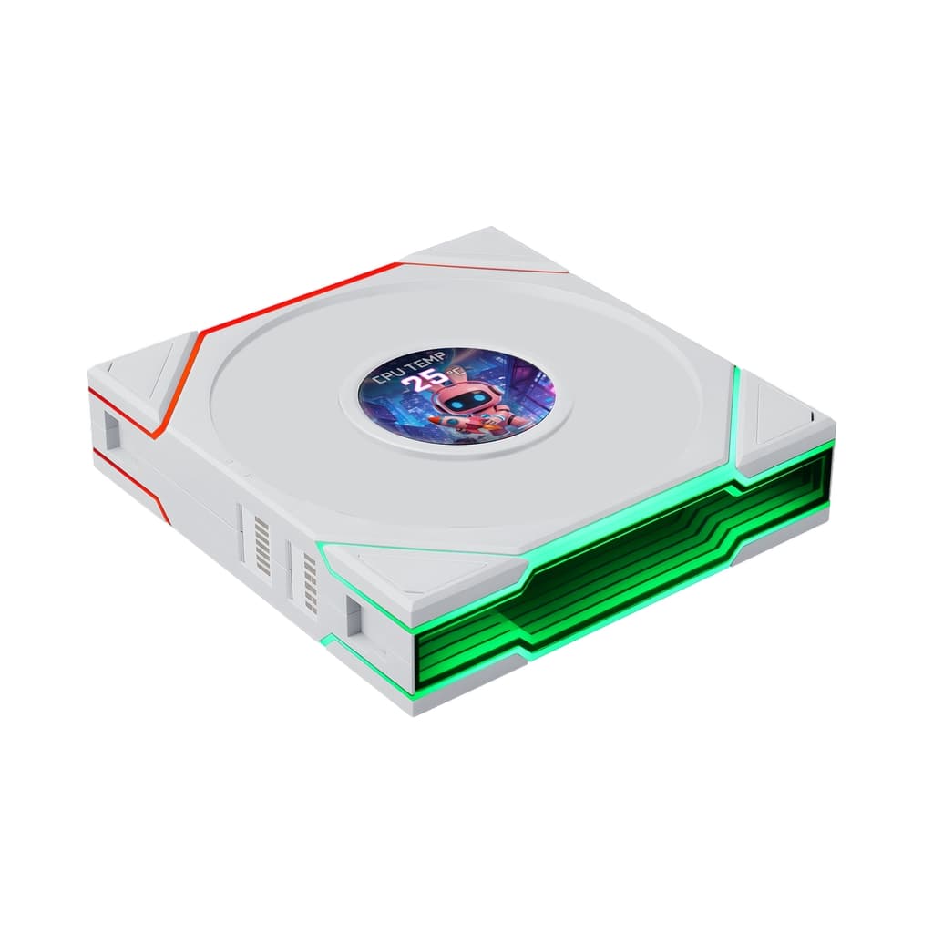 Вентилятор Lian Li UNI FAN TL LCD FLEX 120 Reverse Blade / 12RTLLCD1F1W WHITE / 120x124x28мм (PWM, ARGB, 1900 об/мин (Max.), 31dBa) / G9F.12RTLLCD1F1W.R0