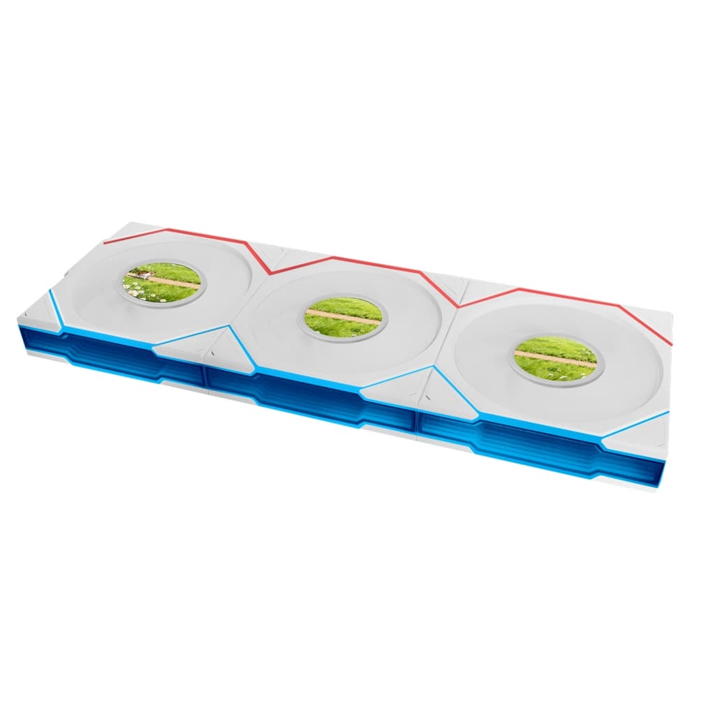 Комплект вентиляторов (3шт.) Lian Li UNI FAN TL LCD FLEX 120 Reverse Blade / 12RTLLCD1F3W WHITE / 120x124x28мм (PWM, ARGB, 1900 об/мин (Max.), 31dBa) / G9F.12RTLLCD1F3W.R0