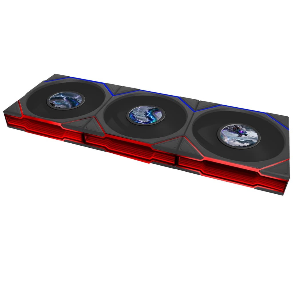 Комплект вентиляторов (3шт.) Lian Li UNI FAN TL LCD FLEX 120 / 12TLLCD1F3B BLACK / 120x124x28мм (PWM, ARGB, 1900 об/мин (Max.), 27dBa) / G9F.12TLLCD1F3B.R0