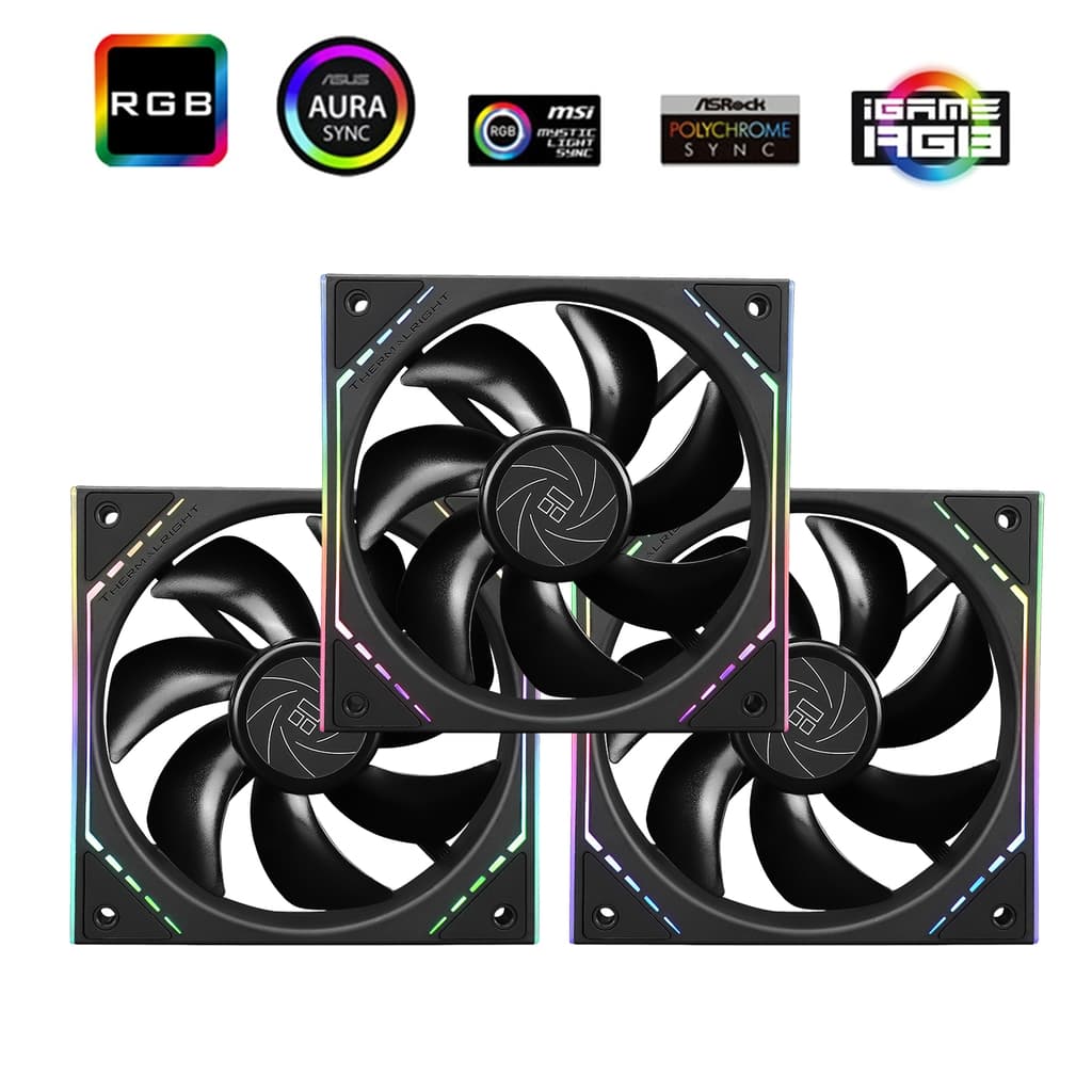 Комплект вентиляторов (3 шт.) Thermalright TL-M12 X3 (Pack of 3) / ARGB / 120mm PWM / TRTLM12.3P