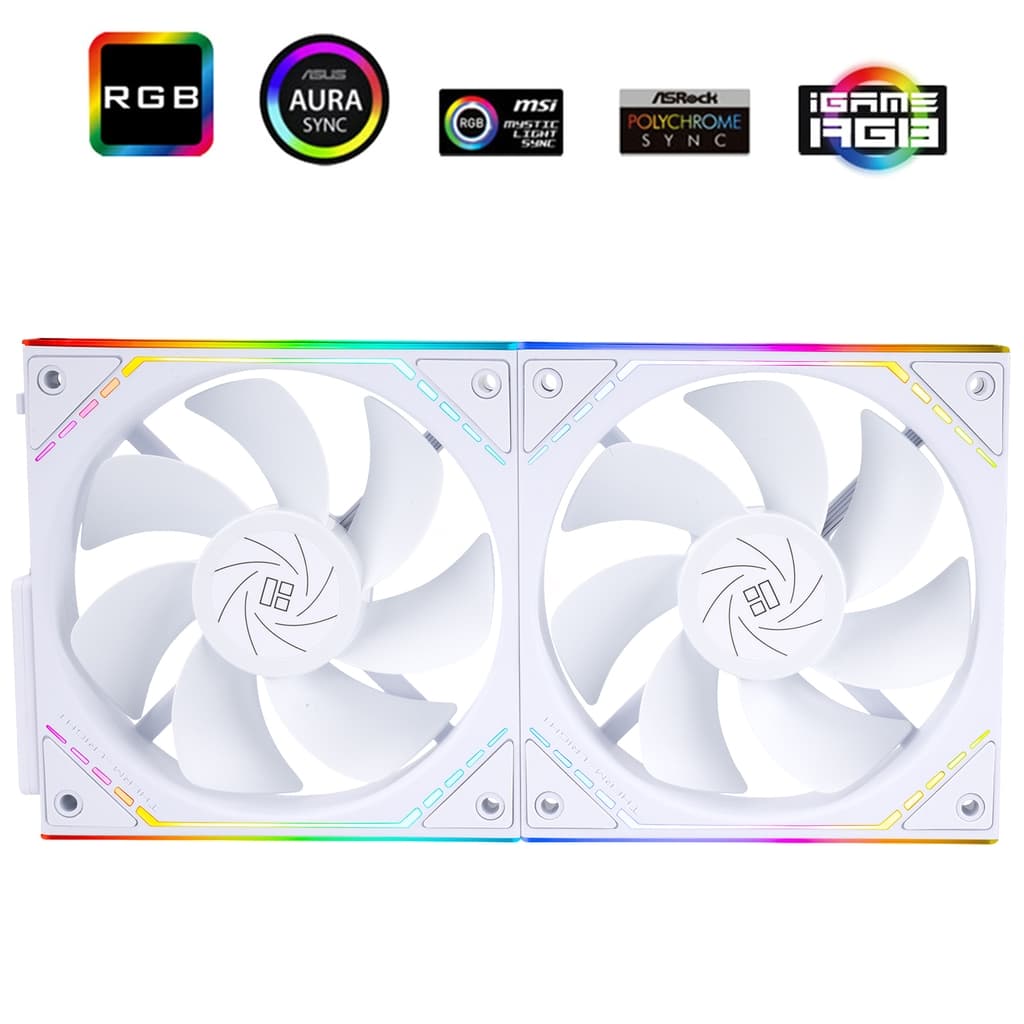 Комплект вентиляторов (2 шт.) Thermalright TL-M12QRW X2 (Pack of 2) / ARGB / 120mm PWM / TRTLM12QRWX2.2P