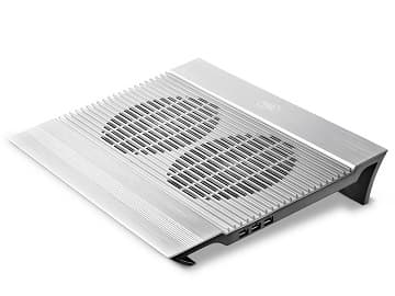 Подставка для охлаждения ноутбука DEEPCOOL N8 SILVER (8шт/кор, до 17", вентилятор 2x140мм, алюминий, 2xUSB ) Retail box