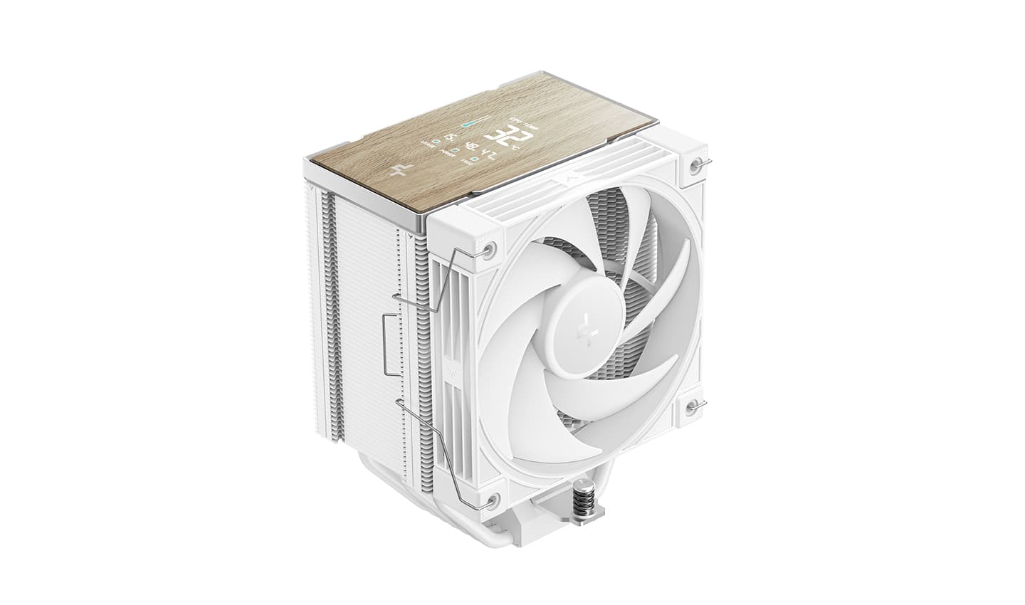Кулер DEEPCOOL AK700 DIGITAL WH LGA1851/1700/1200/115X/AM5/AM4 (9шт/кор, TDP 260W, PWM, Fan 120mm, 7 тепл. трубок, Copper Base, белый) RET