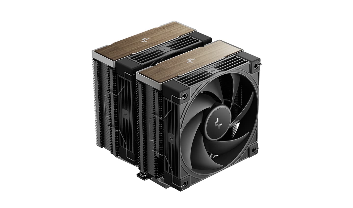 Кулер DEEPCOOL AK620 G2 LGA1851/1700/1200/115X/AM5/AM4 (8шт/кор, TDP 260W, PWM, DUAL Fan 120mm, 6 тепл. трубок, Copper Base, Wood-grain top cover, черный) RET