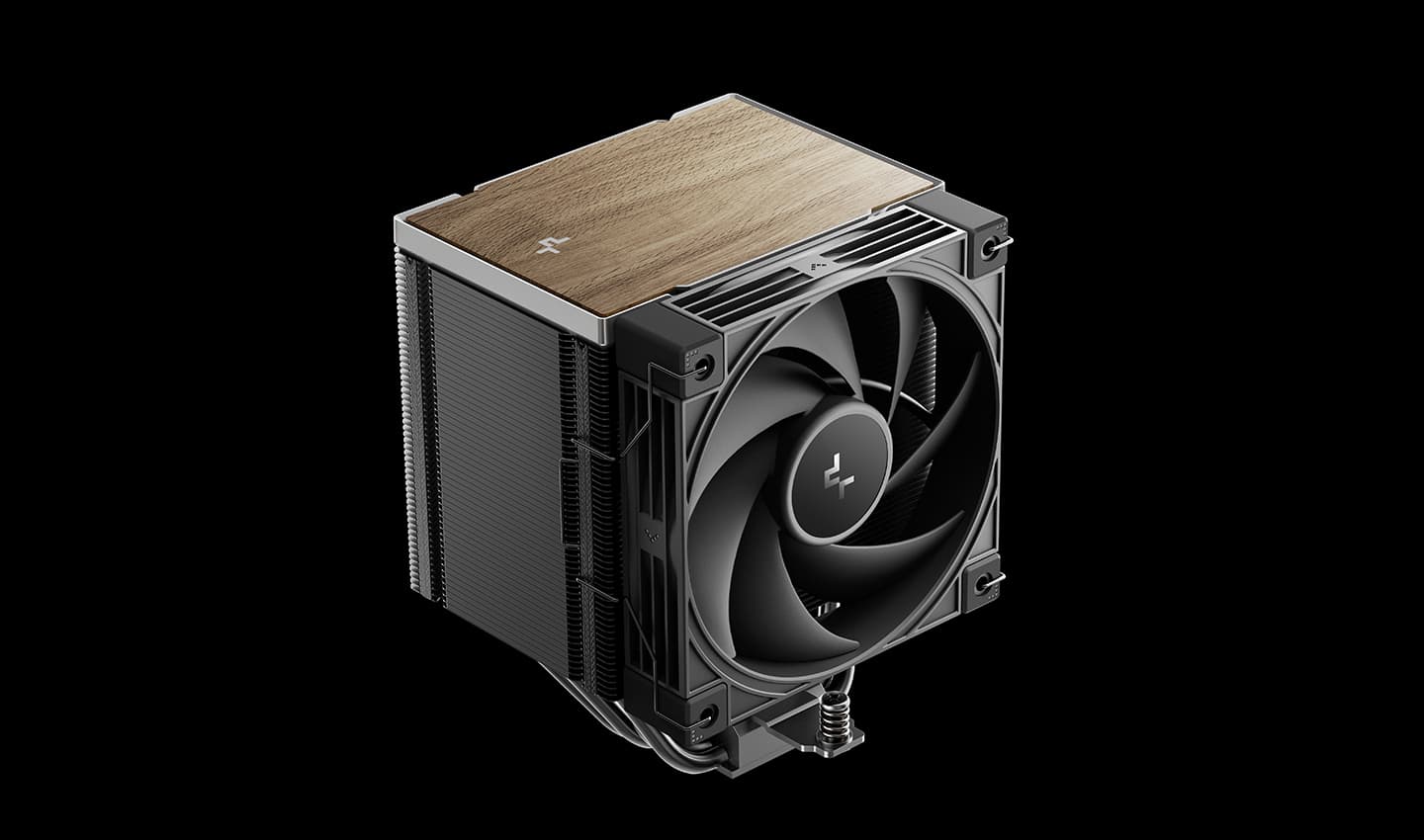 Кулер DEEPCOOL AK500 G2 LGA1851/1700/1200/115X/AM5/AM4 (9шт/кор, TDP 240W, PWM, Fan 120mm, 5 тепл. трубок, Copper Base, Wood-grain top cover, черный) RET