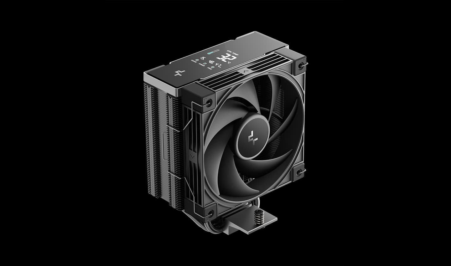 Кулер DEEPCOOL AK400 G2 DIGITAL NYX LGA1851/1700/1200/115X/AM5/AM4 (12шт/кор, TDP 220W, PWM, Fan 120mm, 4 тепл. трубки, черный) RET
