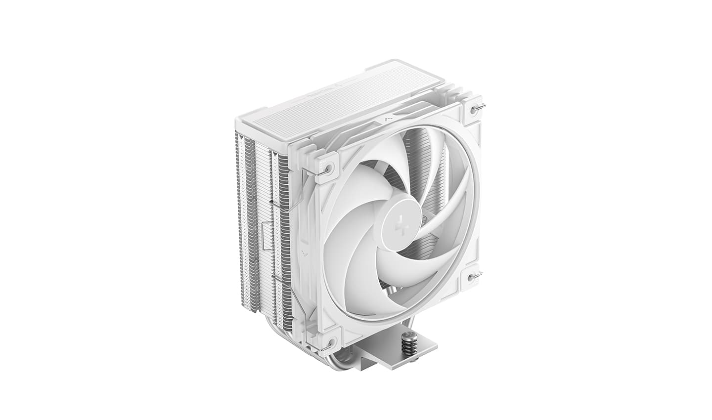 Кулер DEEPCOOL AG400 G2 WH LGA1851/1700/AM5/AM4 (18шт/кор, TDP 230W, PWM, Fan 120mm, 4 тепл. трубки, белый) RET
