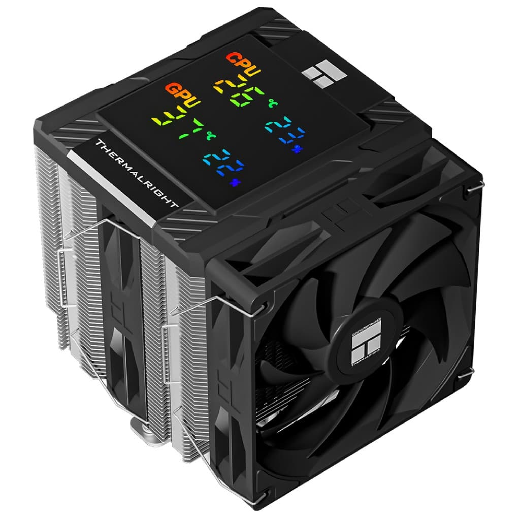 Кулер Thermalright Peerless Assassin 120 Digital Black  LGA115X/1200/1700/1851AM4/AM5 (Dual Tower, 2x120mm PWM Fan, медное основание, 6 тепл. трубок 6мм) / TRPA120DB