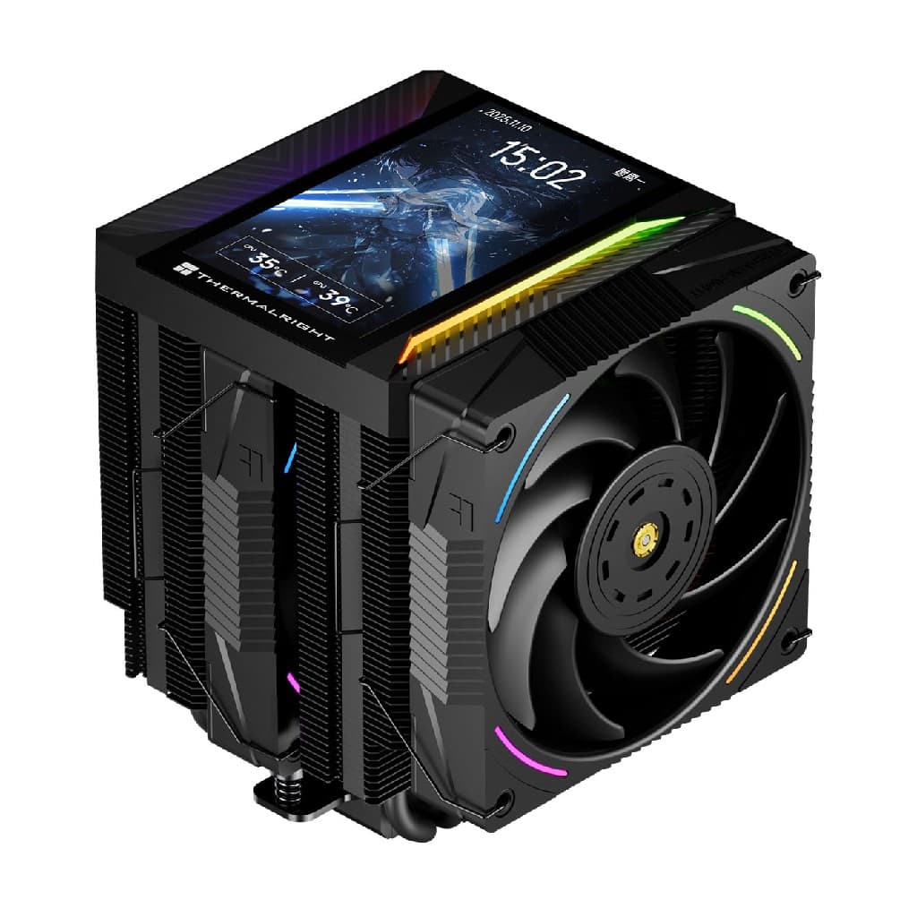 Кулер Thermalright Peerless Assassin Vision 120 MAX ARGB Black  LGA115X/1200/1700/1851AM4/AM5 (Dual Tower, 2x120mm ARGB PWM Fan, медное основание, 6 тепл. трубок 6мм) / TRPA120VMAB