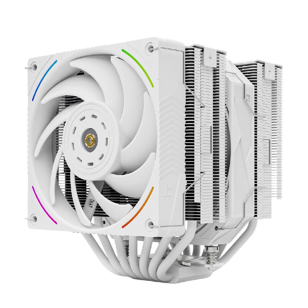 Кулер Thermalright Royal Pretor 130 Ultra White LGA115X/1200/1700/1851/2011/2066 (1x120mm ARGB + 1x130mm PWM Fan, медное основание, 7 тепл. трубок 6мм) / TRRP130UW