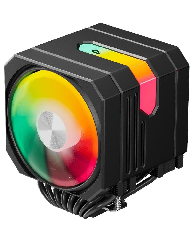 Кулер upHere UP2KC8C Black ARGB / 8HPx6mm, 280W TDP, dual tower, 2x120mm ARGB fans, 600-1650RPM, 68 CFM, 25dBA / UP2KC8C