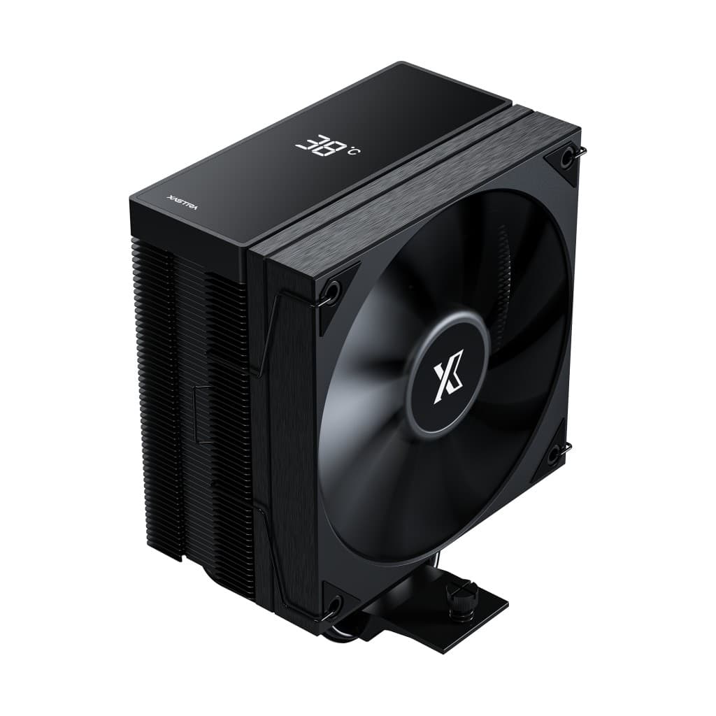 Кулер XASTRA AR400 DIGITAL BK LGA1851/1700/1200/115X/AM5/AM4 (TDP 220W, 4 тепл.трубки , PWM FAN 120mm black , top cover with display, black heatsink ) RET