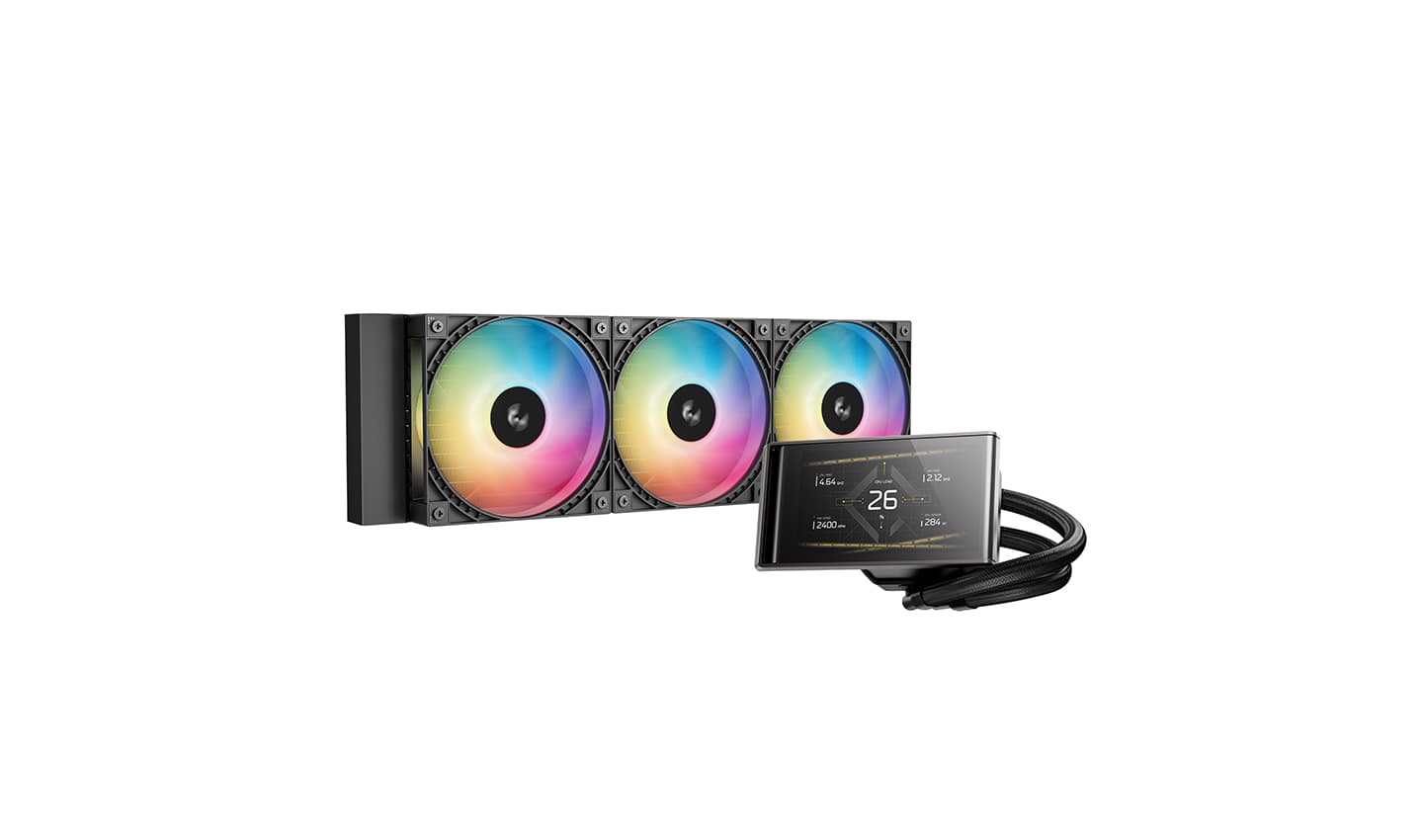 Комплект водяного охлаждения DEEPCOOL LT360 VISION ARGB LGA1851/1700/1200/115X/AM5/AM4 (6шт/кор,TDP 300W, ARGB Lighting, Anti-Leak edition, PWM, TRIPLE FAN) BOX