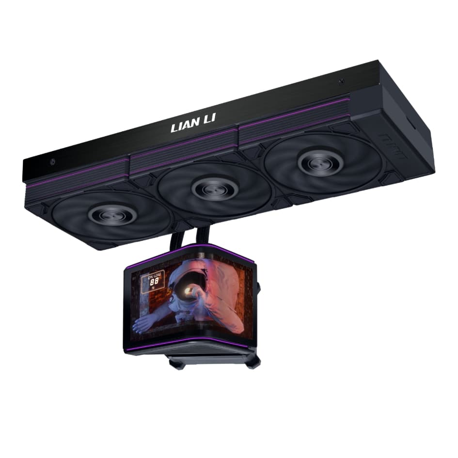 Система водяного охлаждения Lian Li HydroShift II OLED Curved 360P28 (GHS2OLDC36PB BLACK) / 6.67" OLED Display / 3x120mm PWM Fans / G89.GHS2OLDC36PB.R0