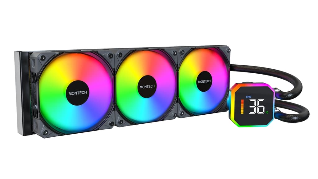 Система водяного охлаждения Montech HyperFlow Digital 360 Black / 3x120mm ARGB fans / HYPERFLOW DIGITAL 360 (B)
