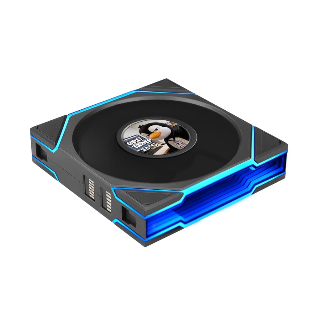 Вентилятор Lian Li UNI FAN TL LCD FLEX 120 Reverse Blade / 12RTLLCD1F1B BLACK / 120x124x28мм (PWM, ARGB, 1900 об/мин (Max.), 31dBa) / G9F.12RTLLCD1F1B.R0