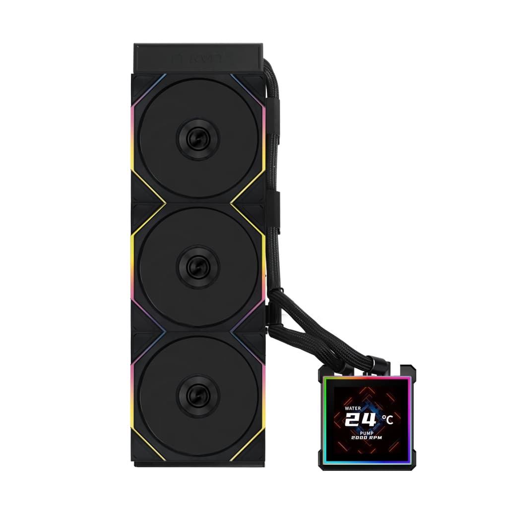 Система водяного охлаждения Lian Li HydroShift II LCD-S 360TL (GHS2LCDS36TFB BLACK) / 3.4" IPS LCD / 3x120mm ARGB PWM Fans / G89.GHS2LCDS36TFB.R0