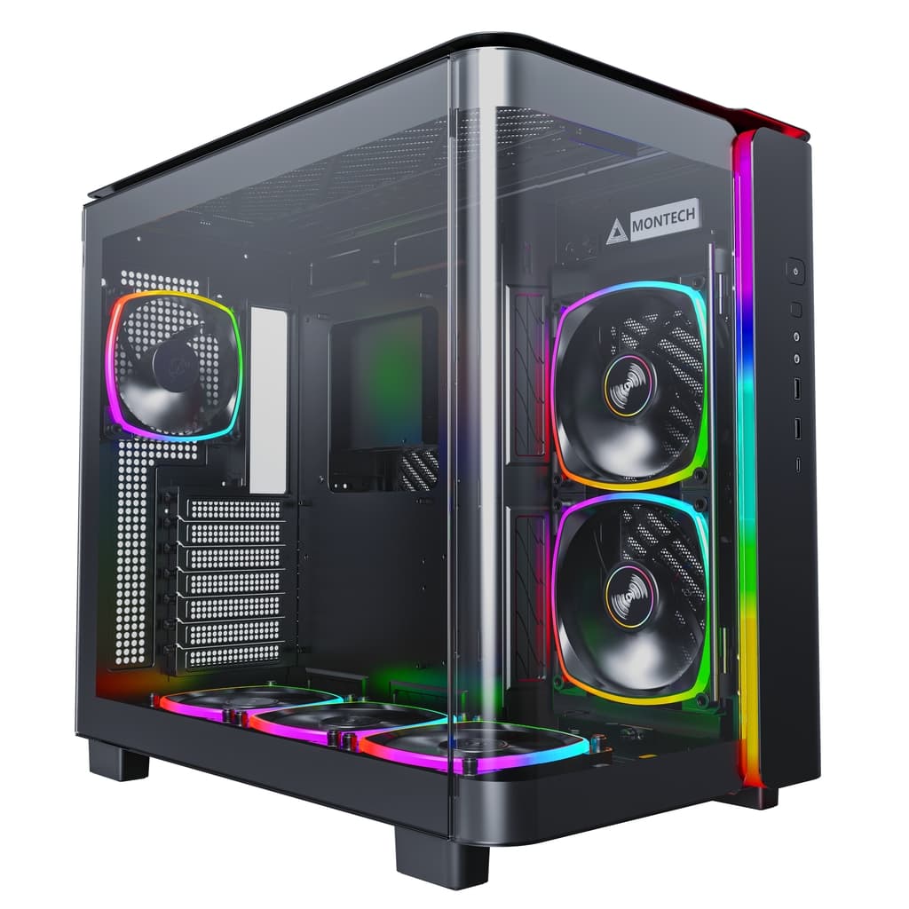 Корпус Montech KING 95 PRO Black / ATX / 4x120mm, 2x140mm ARGB fans & hub / KING 95 PRO (B)