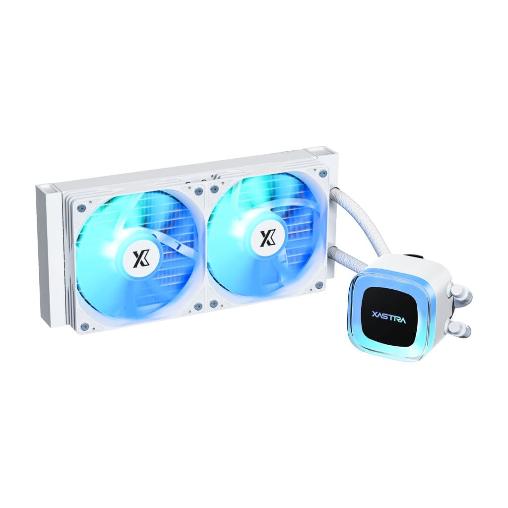 Система водяного охлаждения XASTRA LP240 ARGB WH LGA1851/1700/1200/115X/AM5/AM4 ( 2x120, ARGB fan and PUMP, TDP 265W, white) RET
