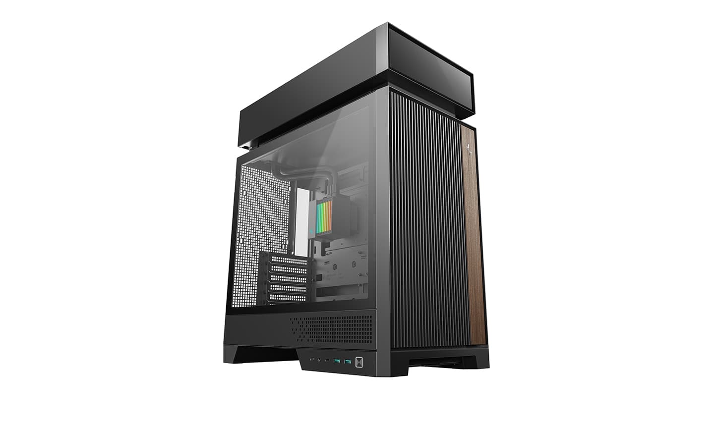 Корпус Deepcool CL6600, TG, 1x360 Liquid cooler, 2x120mm ARGB Fan, mini-ITX, mATX, ATX, черный